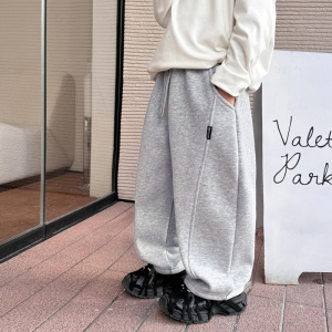 童酷儿童冬装湖州织里童装贴标休闲长裤一体绒保暖男童卫裤潮