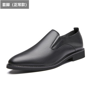 新款百搭春夏正装皮鞋商务休闲男鞋青年舒适软底单鞋软面
