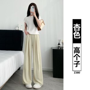 灰色阔腿裤女夏季薄款2026新款垂感直筒休闲高腰小个子窄版山本裤