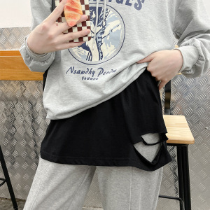 短裙假下摆春秋季大码半身内搭叠穿遮屁股纯棉打底神器屁帘女