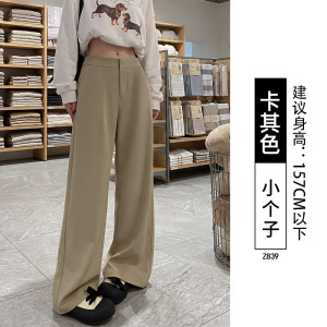 韩系西装裤女春季新款百搭直筒修身高级感休闲宽松长裤修身阔腿裤