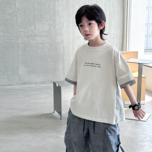 男童夏装T恤短袖2026新款夏款儿童中大童夏季男孩上衣潮t童装