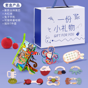 Jollybaby/林老师布书早教婴儿撕不烂新生儿礼盒尾巴书套装1宝宝益智玩具