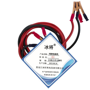 冰将 纯铜电瓶线 汽车搭火线+电瓶夹 套