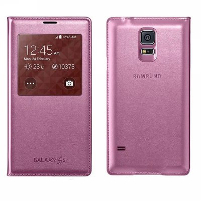 三星(SAMSUNG) Galaxy S5 智能 保护套 手机 皮套 适用G9006 G9008 G9009 闪耀白