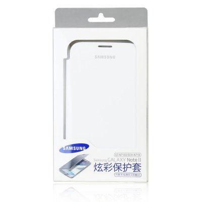 三星 N7102 Note2 炫彩 原装 手机保护套 皮套 适用于三星N7102 N719 (白色)