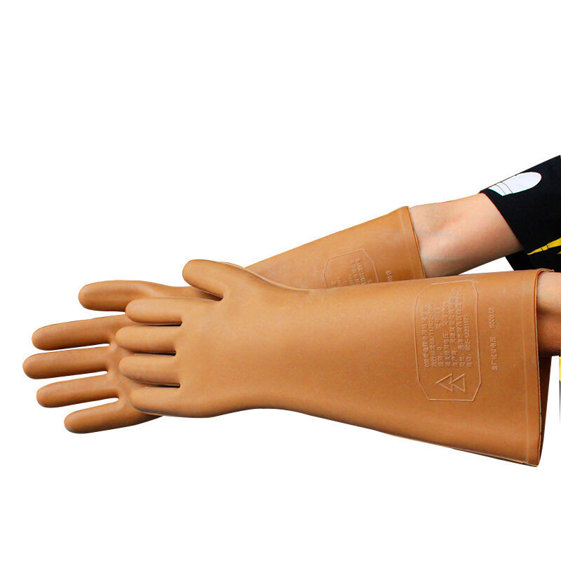 谋福双安5kv带电作业用高压乳胶绝缘手套电工汽修使用用防电手套