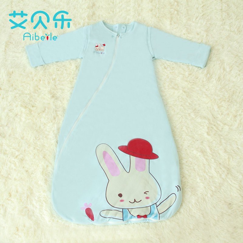 艾贝乐 婴儿睡袋春秋季空调房宝宝睡袋加长款