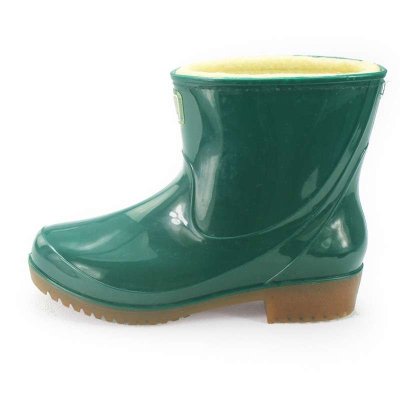 DOUBLESTAR双星DSA212 半筒女士雨鞋加棉短筒女款防滑PVC中筒雨靴保暖鞋胶鞋防水