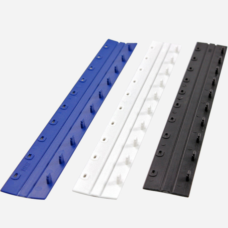 5mm 塑料装订夹条 50页十孔夹条 十齿钉条 装订机用 蓝色 10支/包