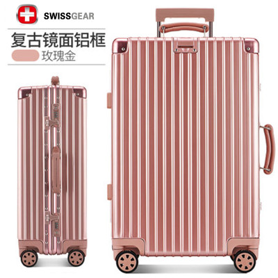 swissgear瑞士军刀十字系列拉杆箱铝框行李箱女万向轮拉杆箱