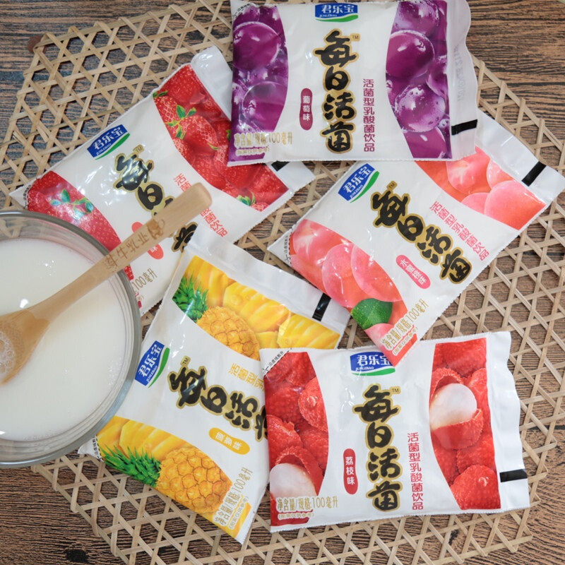 七果果 君乐宝 每日活菌大4袋装 共32小袋 牛奶乳品 产地直发by