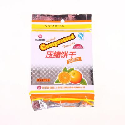 冠生园压缩饼干香橙味118克袋装（户外旅游野餐国产零食特产）