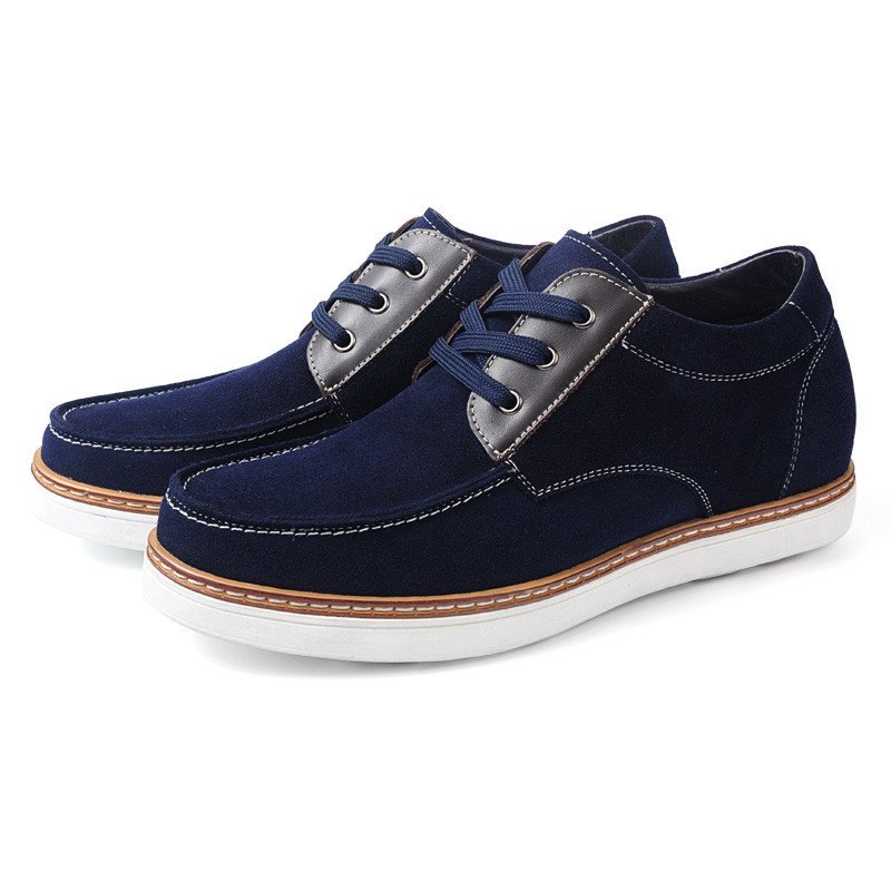 高哥增高鞋男式6cm时尚休闲鞋磨砂皮鞋男士内增高男鞋新款