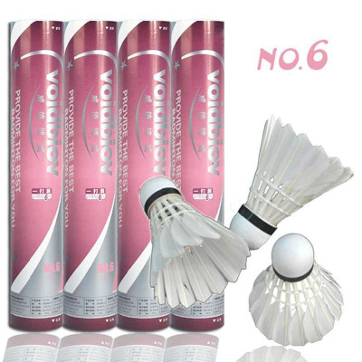 voidbiov正品威德博威No.6羽毛球超耐打鹅毛球6号超耐打鹅毛6号训练级羽球飞行手感稳定12只装
