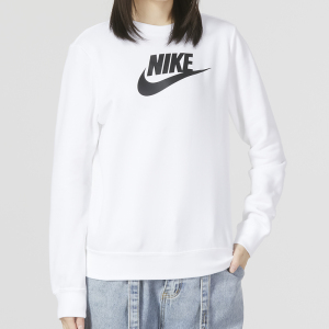 Nike耐克白色加绒卫衣女套头衫2023春季新款长袖套头衫DQ5833-100
