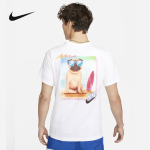 Nike耐克短袖男装夏季新款图案印花棉休闲宽松圆领T恤FD6637-100