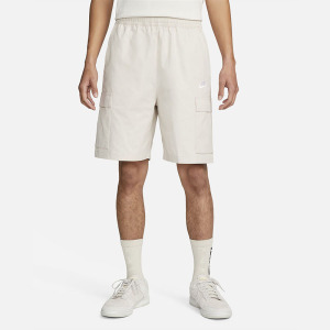 Nike 纯色品牌Logo高腰系绳口袋短裤 男款 白色 FB1247-104