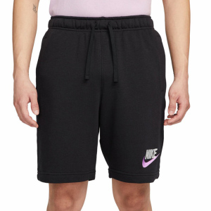 Nike Club Logo印花法式毛圈短裤 男款 黑色 FB7796-010
