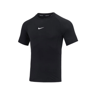 Nike 品牌Logo印花休闲圆领短袖T恤 男款 黑色 FB7933-010
