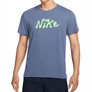 Nike 字母图案印花圆领短袖T恤 男款 深蓝色 FB7947-491