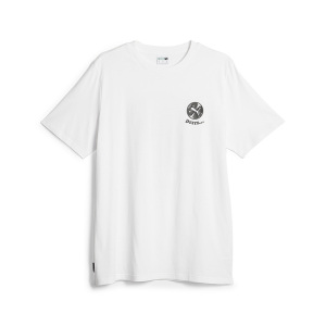 PUMA 透气运动休闲圆领短袖T恤 男款 白色 624717-02