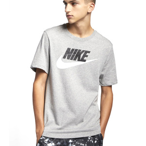 Nike Sportswear Logo印花运动速干针织短袖T恤 男款 灰色 AR5005-063