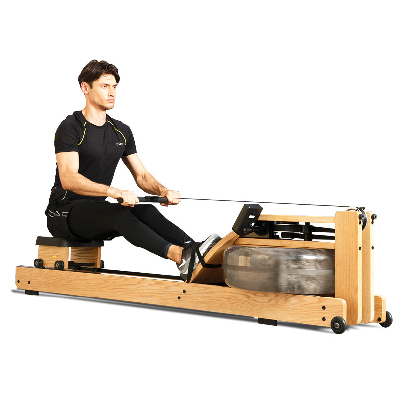水阻划船机实木水阻划船器进口橡木纸牌屋推荐划艇器室内健身器材