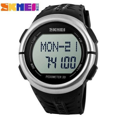 时刻美潮流时尚户外登山运动计步心率电子表学生多功能防水心跳男女手表1058