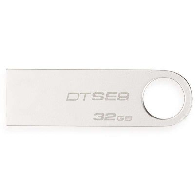 Kingston金士顿32gu盘DTSE932GBU盘USB2.0闪存盘32G金属超薄创意不锈刚车载优盘银色官方标配