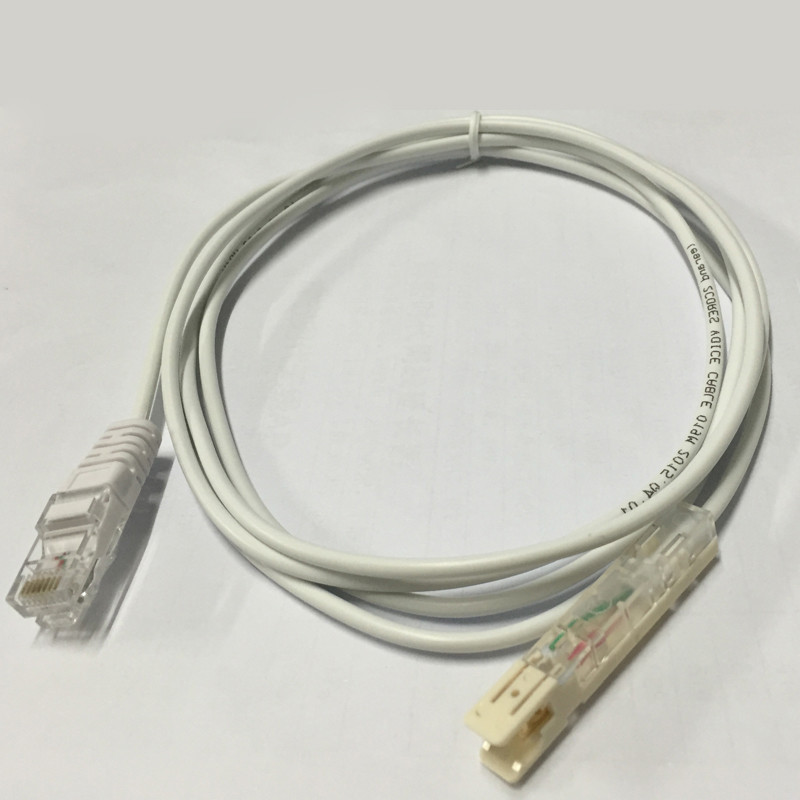 辉宏时代rj45水晶头转1对鸭嘴头电话语音跳线 鸭嘴跳线2米