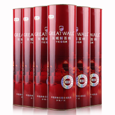 长城精选级解百纳干红葡萄酒整箱六瓶750mL*6
