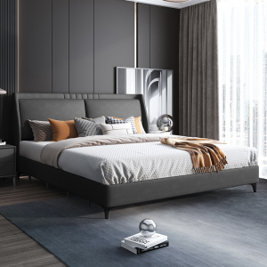 梵宜 意式轻奢皮床科技布双人床1.8米现代简约轻奢卧室储物婚床Y202