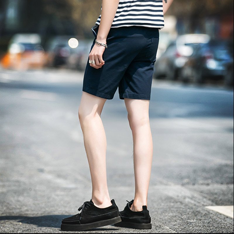 丹杰仕 短裤男2016夏装新款青年男士纯色休闲短裤子修身五分裤男裤