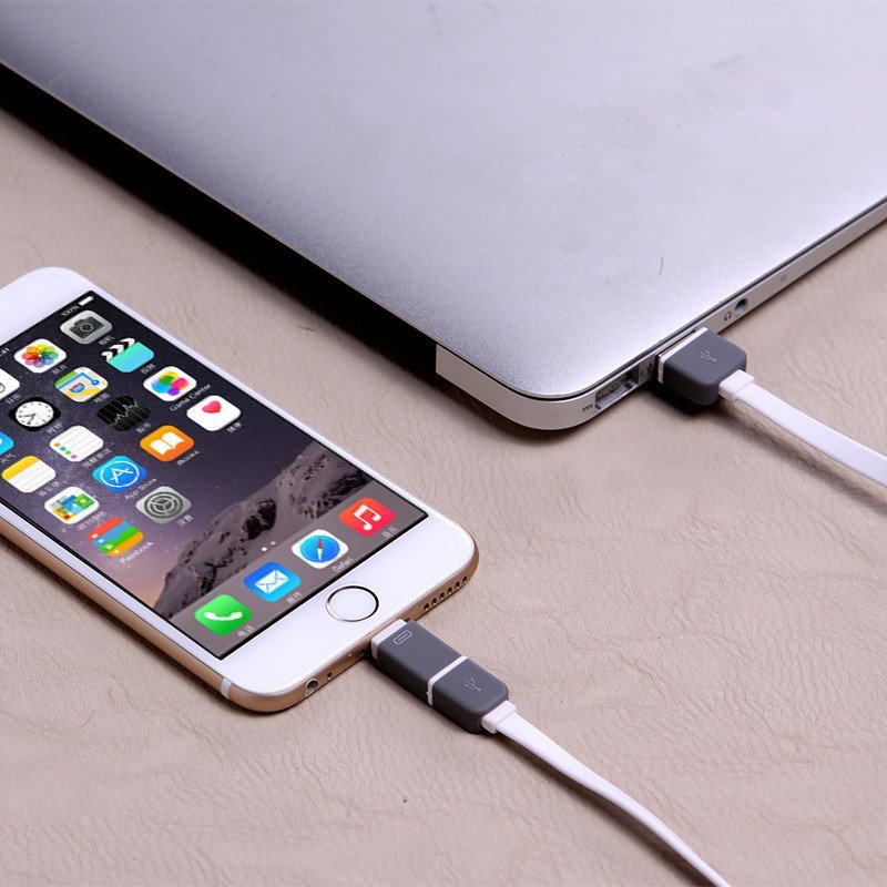逸美达 二合一数据线苹果5s手机充电器 iphone6s plus安卓通用面条线