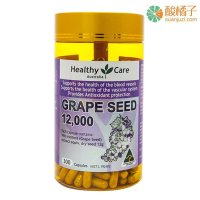 【澳洲进口】Healthy Care 葡萄籽 300粒 美白 去斑 抗氧化 抗衰老 改善肤色 海外原装进口