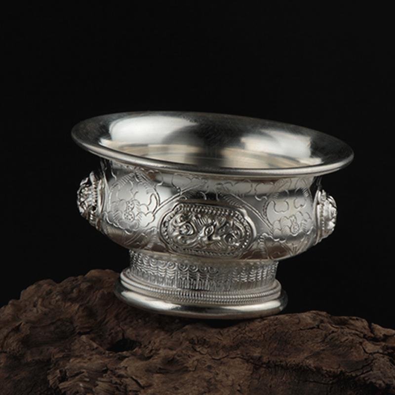 云南大理新华千锤佳艺银餐具宝宝银碗摆件礼品送礼养生银器餐具套装银
