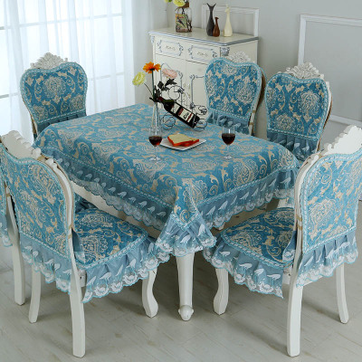 六月荷欧式布艺桌布餐椅垫餐桌布餐桌椅套座垫台布椅子垫坐垫餐椅套套装
