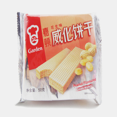 嘉顿威化饼干花生味50g袋装休闲食品办公室零食年货节日送礼佳品