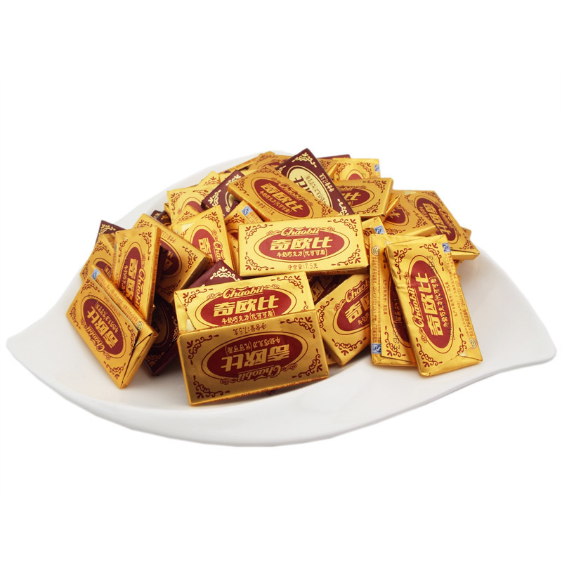 徐福记 奇欧比牛奶巧克力(大片装) 散装 500g(代可可脂)
