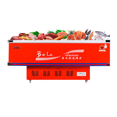 五洲伯乐sr/sf758岛柜 550升全铜管保鲜冷藏冷冻速冻柜海鲜展示柜商用