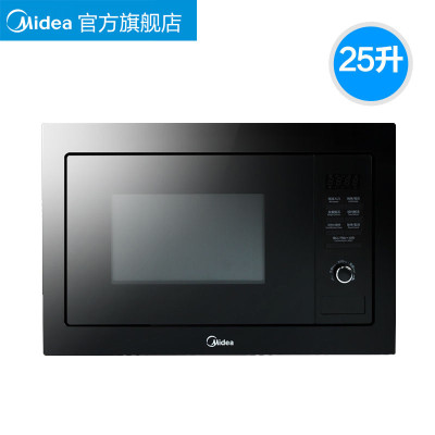 美的（Midea）嵌入式微波炉 AG925BVE-NS 25升 变频 智能温控微电脑 转盘式 炫黑升级版 烧烤组合