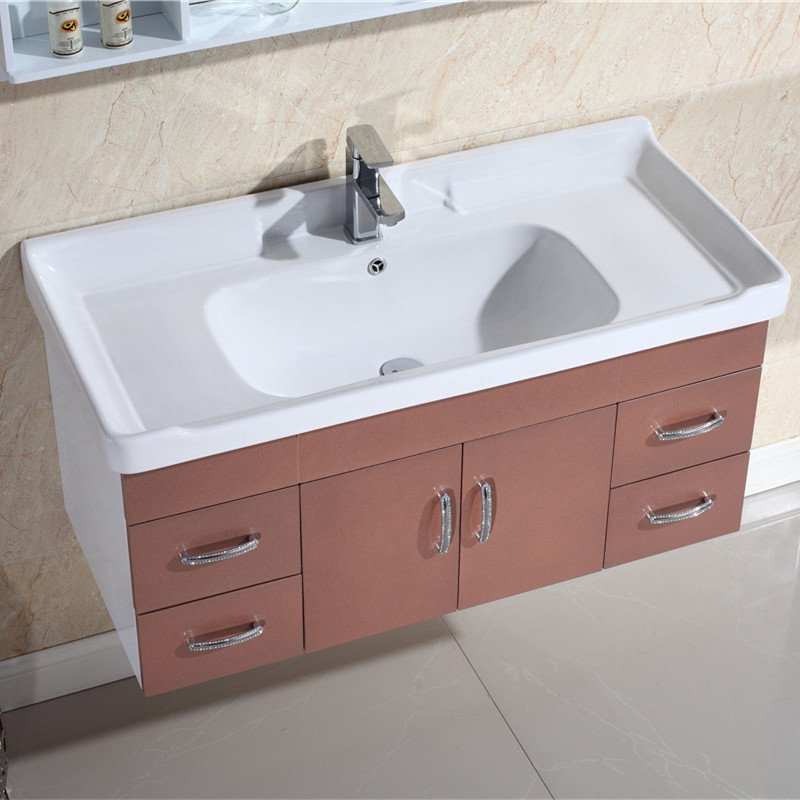 浴美居 浴室柜组合 时尚现代高档浴室柜吊柜pvc洗手盆洗漱台洗脸盆