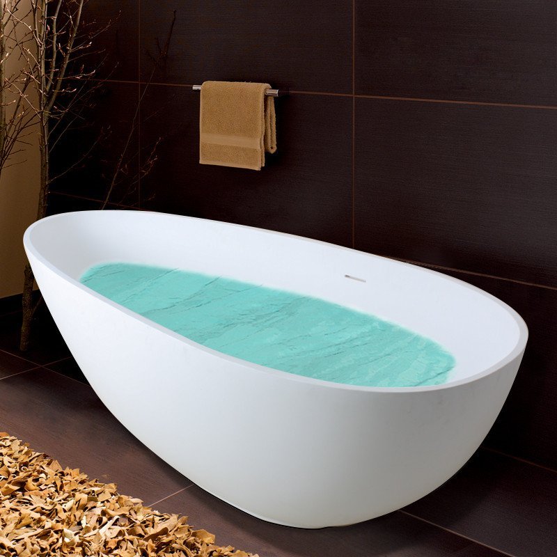 尚雷仕简约实用欧式时尚独立式单人普通浴缸精工人造石大浴盆浴池 sr5