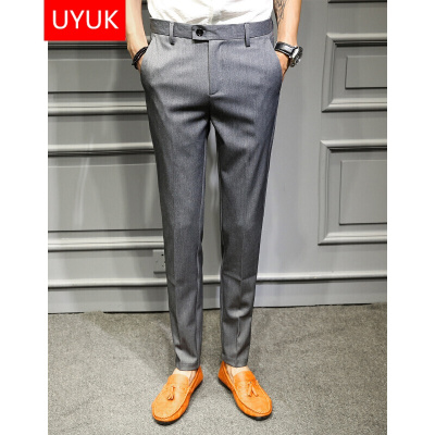 有衣有靠休闲裤男士修身型西裤秋冬季青年西装裤韩版英伦休闲小脚西服裤弹力男裤子