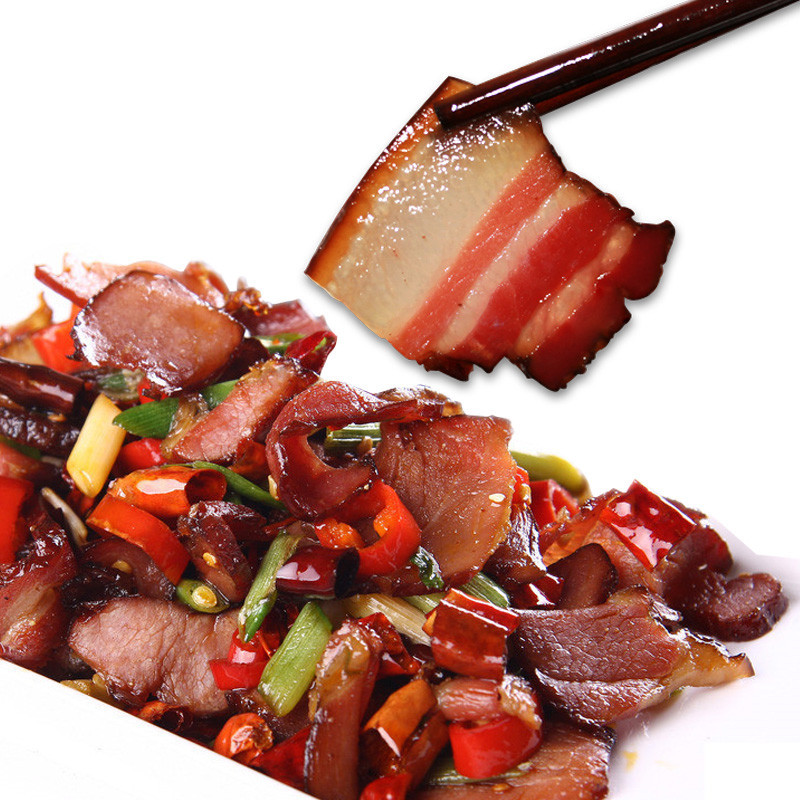 五花腊肉400g 湘西柴火烟熏肉农家自制湖南特产腊味咸肉