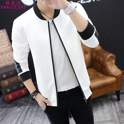 丹杰仕2016夹克男装春秋季薄款男女韩版情侣夹克服 男士休闲学生夹克男外套 小咖秀百搭潮4140