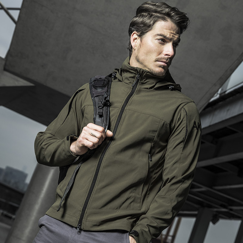 ak男装刺客系列多口袋防风防泼水戴帽户外休闲夹克