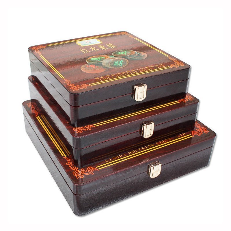 象棋盒 木制象棋盒 礼品象棋盒4.5/5/6分 圆角 不带棋子 黑色50