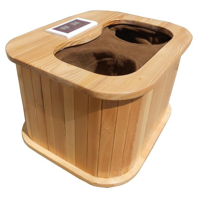 欧伦萨 远红外线频谱足浴桶木质托玛琳足浴盆养生木桶浴桶汗蒸桶